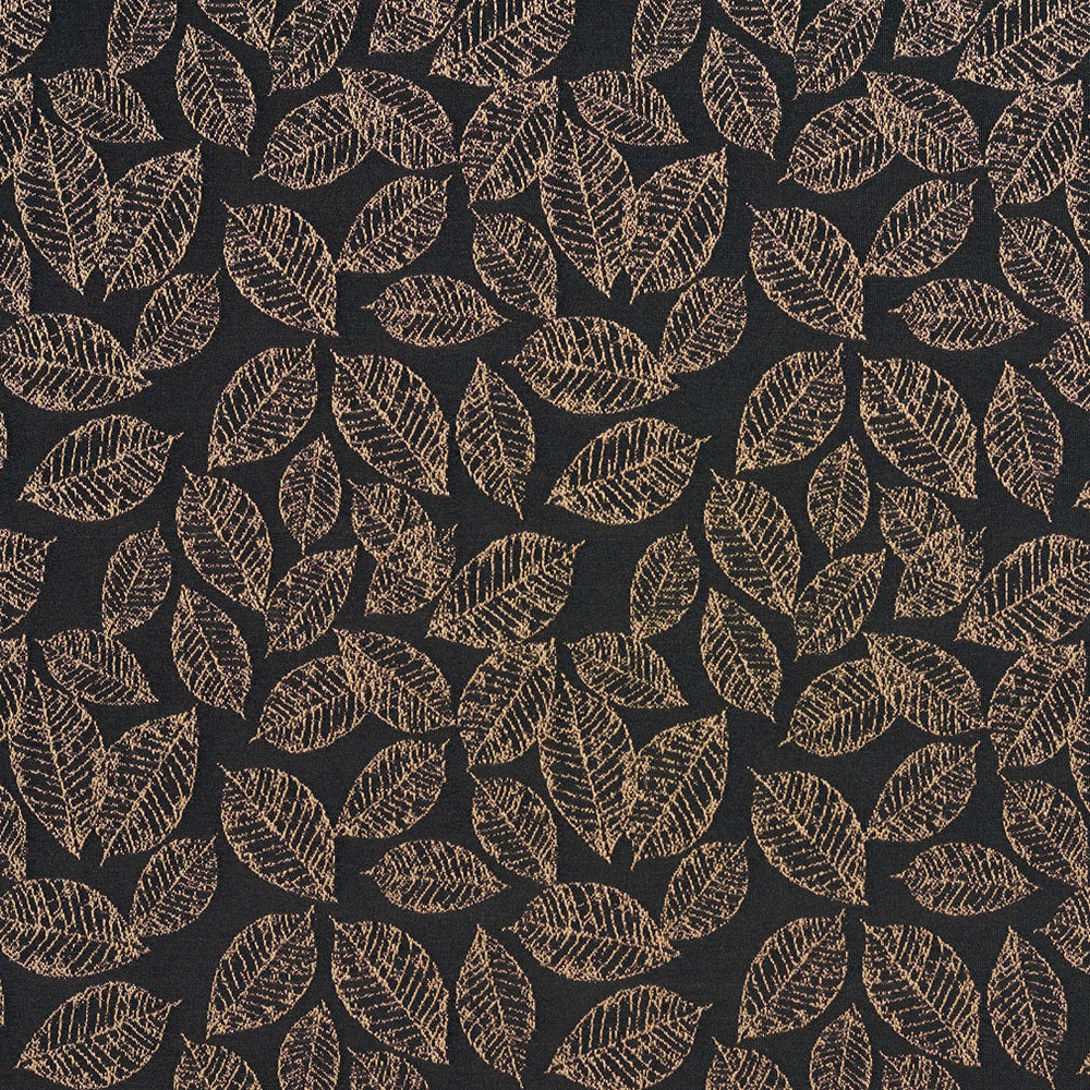 2624 Onyx/Leaf by Charlotte Designer Fabric Uptown Jacquards VI 100% Woven Polyester Asia Exceeds 70,000 Wyzenbeek Rubs (Heavy Duty) Horizontal: 7" x Vertical: 7.5" 54 Inches - Swanky Fabrics -