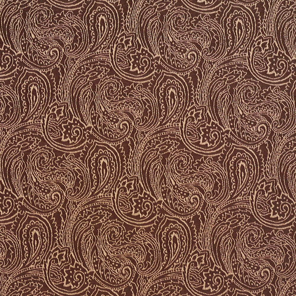 2630 Sable/Paisley by Charlotte Designer Fabric Uptown Jacquards VI 100% Woven Polyester Asia Exceeds 70,000 Wyzenbeek Rubs (Heavy Duty) Horizontal: 6.75 " x Vertical: 7.5" 54 Inches - Swanky Fabrics -