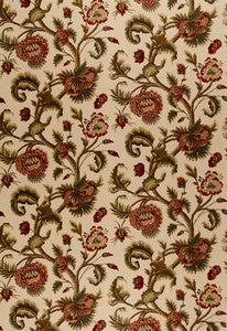 Schumacher Fabric Jacobean Printed Crewel Burnish Sage 2639312
