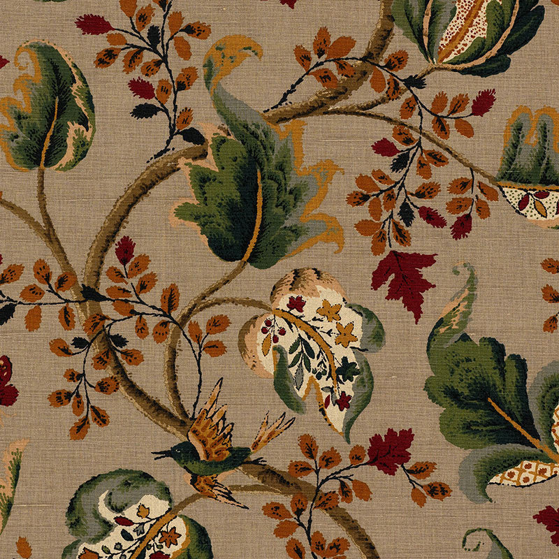 Fox Hollow Multi On Flannel 2639641 by Schumacher Designer Fabric ARCHIVE / LINEN PRINTS See Sample CZECH REPUBLIC MEDIUM DUTY </p><p>Repeat: Horizontal: 26 5/8" (68CM) and Vertical: 27" (69CM) 56" WIDE (142CM) - Swanky Fabrics -