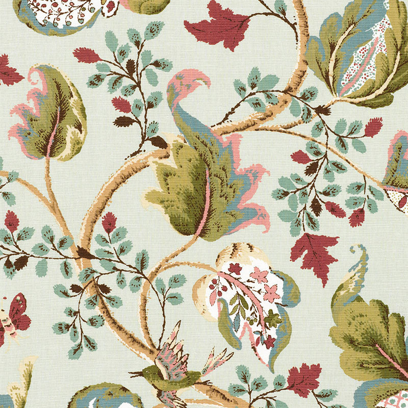 Fox Hollow Robin'S Egg 2639645 by Schumacher Designer Fabric J.H. THORP See Sample CZECH REPUBLIC MEDIUM DUTY </p><p>Repeat: Horizontal: 26 5/8" (68CM) and Vertical: 27" (69CM) 56" WIDE (142CM) - Swanky Fabrics -