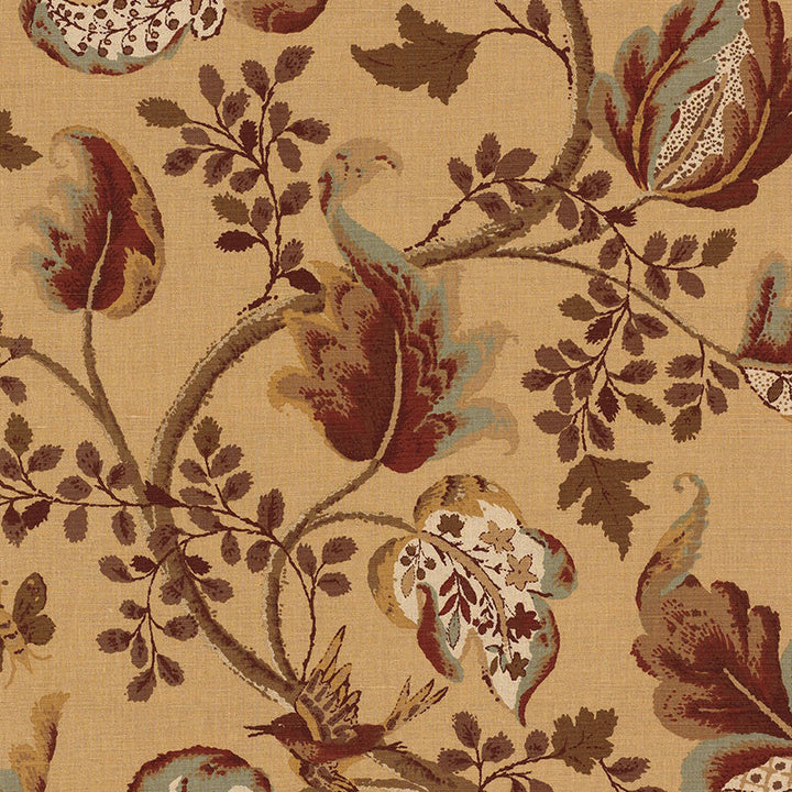 Fox Hollow Honey And Smoke 2639647 by Schumacher Designer Fabric ARCHIVE / LINEN PRINTS LINEN 59% COTTON 41% CZECH REPUBLIC </p><p>Repeat: Horizontal: 26 5/8" (68CM) and Vertical: 27" (69CM) 56 - Swanky Fabrics -