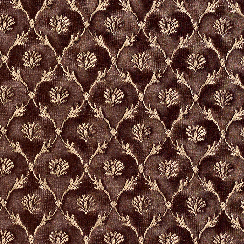 2639 Sable/Trellis by Charlotte Designer Fabric Uptown Jacquards VI 100% Woven Polyester Asia Exceeds 70,000 Wyzenbeek Rubs (Heavy Duty) Horizontal: 1.5" x Vertical: 1.5" 54 Inches - Swanky Fabrics -