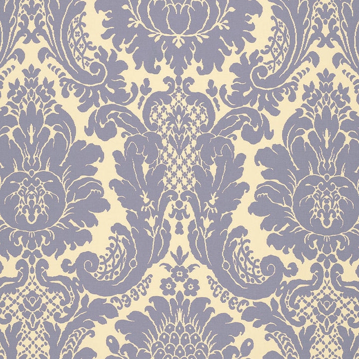 Harmon Manor Ii Blue 2643543 by Schumacher Designer Fabric DEC WALK MISC See Sample BELGIUM NOT APPLICABLE </p><p>Repeat: Horizontal: 27" (69CM) and Vertical: 32 1/4" (82CM) 53 1/2" WIDE (136CM) - Swanky Fabrics -