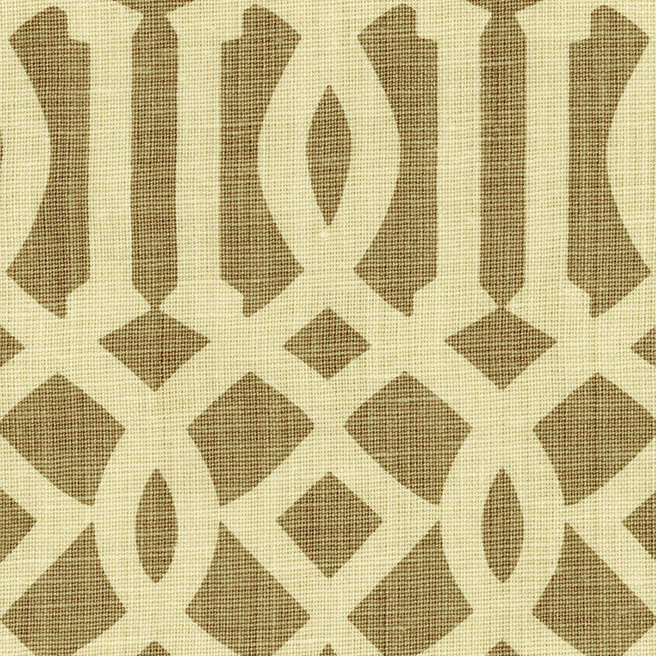 Imperial Trellis Natural/Coffee 2643761 by Schumacher Designer Fabric HOUSE OF KWID - SPRING 05 LINEN 100% UNITED STATES OF AMERICA </p><p>Repeat: Horizontal: 6 3/4" (17CM) and Vertical: 12 1/2" (32CM) 54 - Swanky Fabrics -