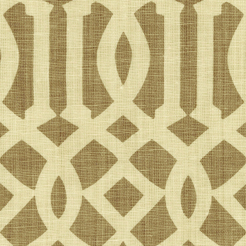 Imperial Trellis Natural/Coffee 2643761 by Schumacher Designer Fabric HOUSE OF KWID - SPRING 05 See Sample UNITED STATES OF AMERICA TO BE DETERMINED </p><p>Repeat: Horizontal: 6 3/4" (17CM) and Vertical: 12 1/2" (32CM) 54" WIDE (137CM) - Swanky Fabrics -