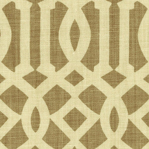 Schumacher Fabric Imperial Trellis Natural/Coffee 2643761