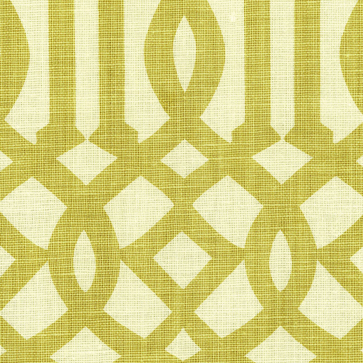 Imperial Trellis Citrine/Ivory 2643762 by Schumacher Designer Fabric PRINT HAPPY LINEN 100% UNITED STATES OF AMERICA </p><p>Repeat: Horizontal: 6 3/4" (17CM) and Vertical: 12 1/2" (32CM) 54 - Swanky Fabrics -