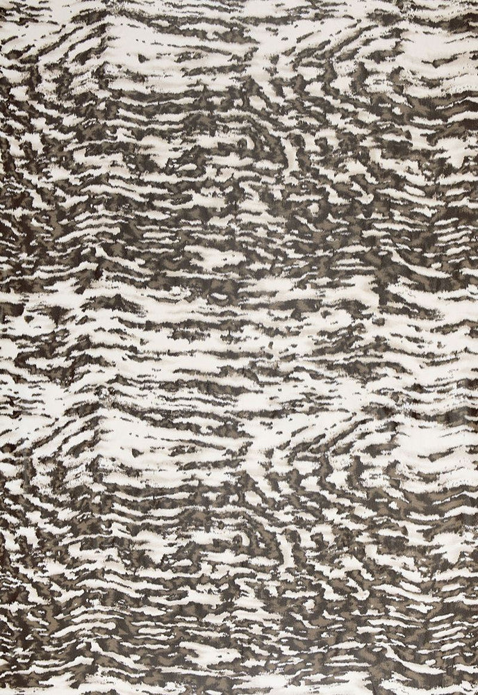 Serengeti Silk Black & White 2643850 by Schumacher Designer Fabric Classic-Prints 100% Silk - Horizontal: 26.625 and Vertical: 37.25 54 - Swanky Fabrics -