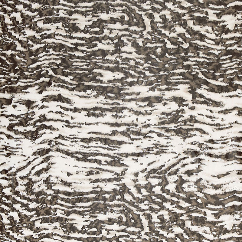 Serengeti Silk Black & White 2643850 by Schumacher Designer Fabric DW-SPRING 2005 COLLECTION See Sample ITALY LIGHT DUTY </p><p>Repeat: Horizontal: 26 5/8" (68CM) and Vertical: 37 1/4" (95CM) 54" WIDE (137CM) - Swanky Fabrics -