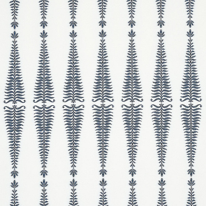 Fern Tree Navy & White 2643882 by Schumacher Fabric Schumacher Fabric Fern Tree Navy & White 2643882Fabric COTTON 80% ITALY </p><p>Repeat: H: HORZ. 3 1/2" (9CM), V: VERT. 18 2/3" (48CM) 55.125 - Fabric Carolina -
