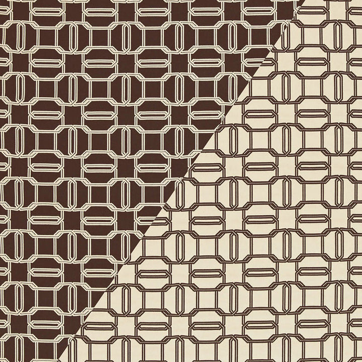 Emerald Cut Mink & Ivory 2643901 by Schumacher Designer Fabric TESSERA I SMALL PATTERNS COTTON 100% UNITED STATES OF AMERICA </p><p>Repeat: Horizontal: 4 1/2" (11CM) and Vertical: 4 1/2" (11CM) 54 - Swanky Fabrics -