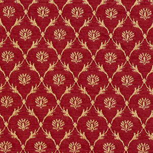 Charlotte Fabric 2643 Crimson/Trellis