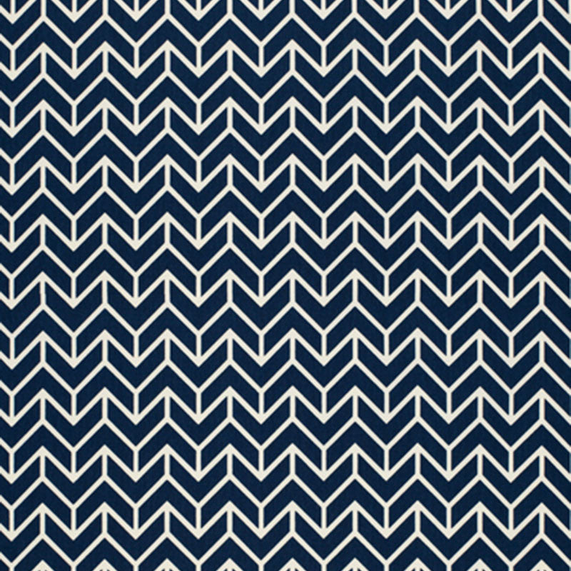 Chevron Print Navy 2644031 by Schumacher Designer Fabric STEP LIVELY COTTON 100% UNITED STATES OF AMERICA </p><p>Repeat: Horizontal: 3 1/4" (8CM) and Vertical: 2 3/4" (7CM) 54 - Swanky Fabrics -