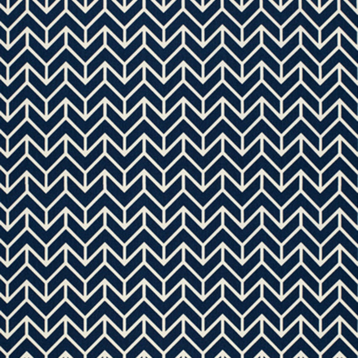 Chevron Print Navy 2644031 by Schumacher Designer Fabric STEP LIVELY COTTON 100% UNITED STATES OF AMERICA </p><p>Repeat: Horizontal: 3 1/4" (8CM) and Vertical: 2 3/4" (7CM) 54 - Swanky Fabrics -