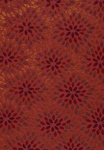 Schumacher Fabric Kiku Silk Velvet Cerise & Cinnabar 2644282