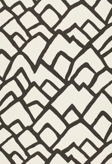 Zimba Charcoal 2644330 by Schumacher Designer Fabric Exuberant-Prints 55% Linen, 45% Cotton - Horizontal: 27 and Vertical: 32 54 - Swanky Fabrics -