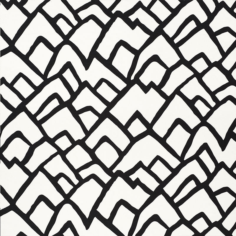 Zimba Ebony 2644336 by Schumacher Designer Fabric MODERN PRINTS LINEN 55% COTTON 45% UNITED STATES OF AMERICA </p><p>Repeat: Horizontal: 27" (69CM) and Vertical: 32" (81CM) 54 - Swanky Fabrics -