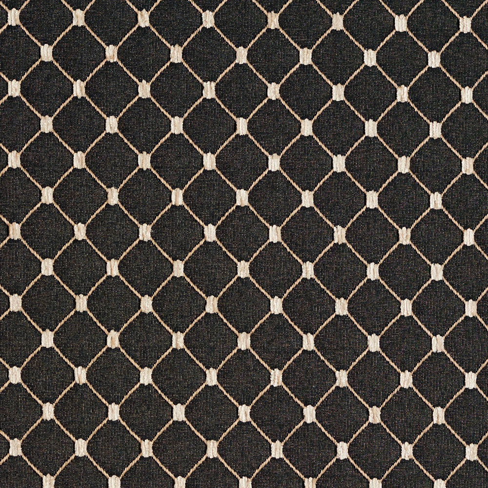 2651 Onyx/Diamond by Charlotte Designer Fabric Uptown Jacquards VI 100% Woven Polyester Asia Exceeds 70,000 Wyzenbeek Rubs (Heavy Duty) Horizontal: 1.75" x Vertical: 1.5" 54 Inches - Swanky Fabrics -