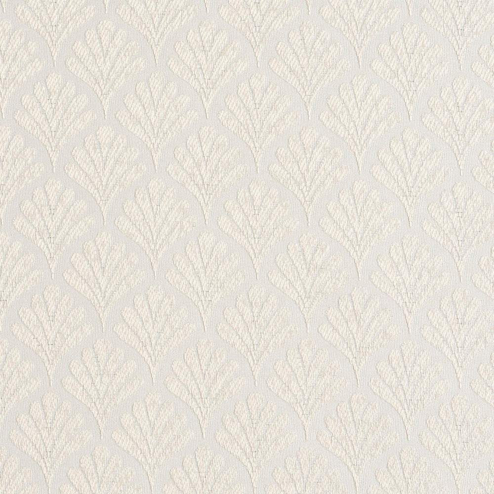 2656 Oyster/Fan by Charlotte Designer Fabric Uptown Jacquards VI 100% Woven Polyester Asia Exceeds 70,000 Wyzenbeek Rubs (Heavy Duty) Horizontal: 1.75" x Vertical: 1.5" 54 Inches - Swanky Fabrics -