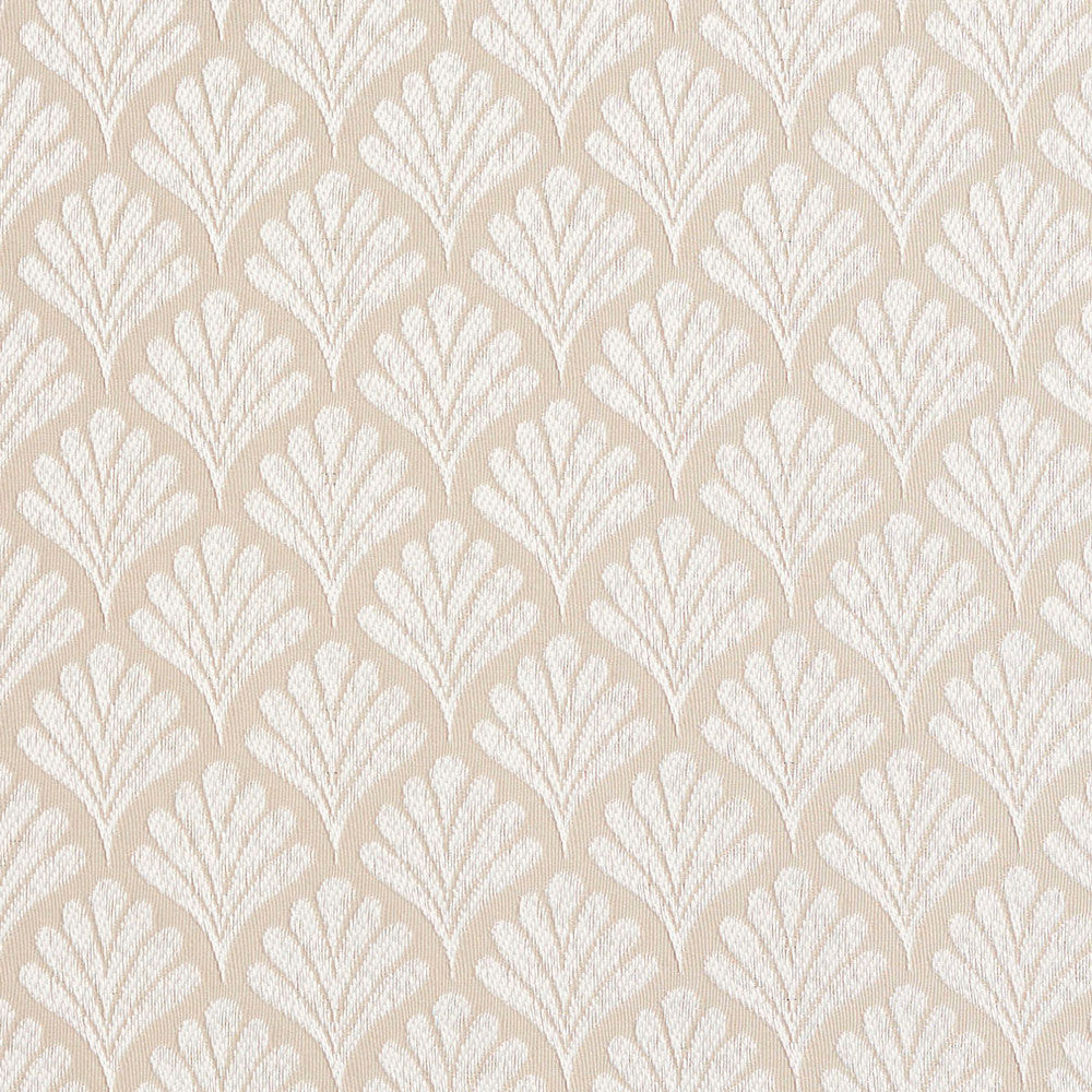 2659 Linen/Fan by Charlotte Designer Fabric Uptown Jacquards VI 100% Woven Polyester Asia Exceeds 70,000 Wyzenbeek Rubs (Heavy Duty) Horizontal: 1.75" x Vertical: 1.5" 54 Inches - Swanky Fabrics -