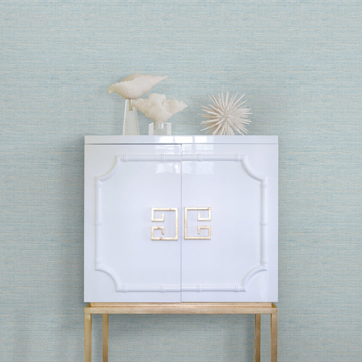 Lilt Blue Faux Grasscloth Wallpaper by A-Street Prints Designer