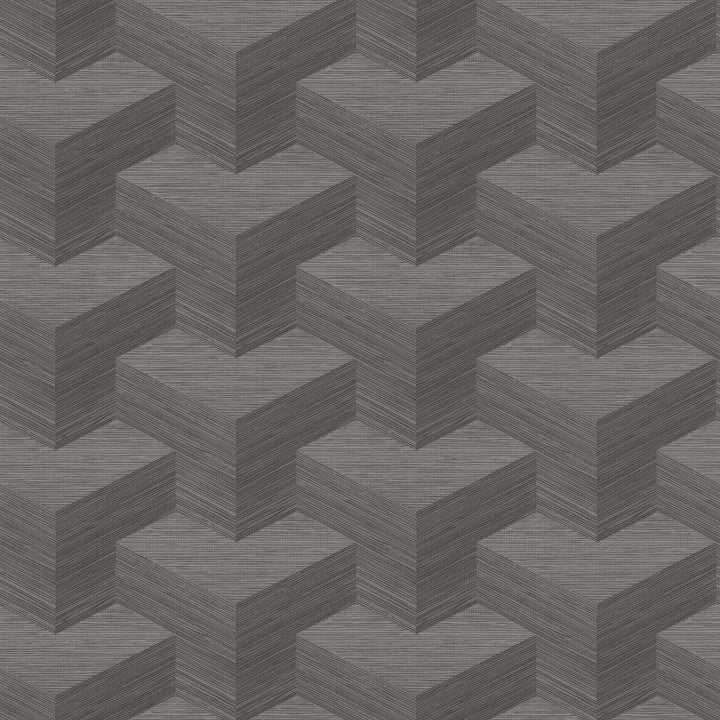 Y Knot Grey Geometric Texture Wallpaper by A-Street Prints Designer