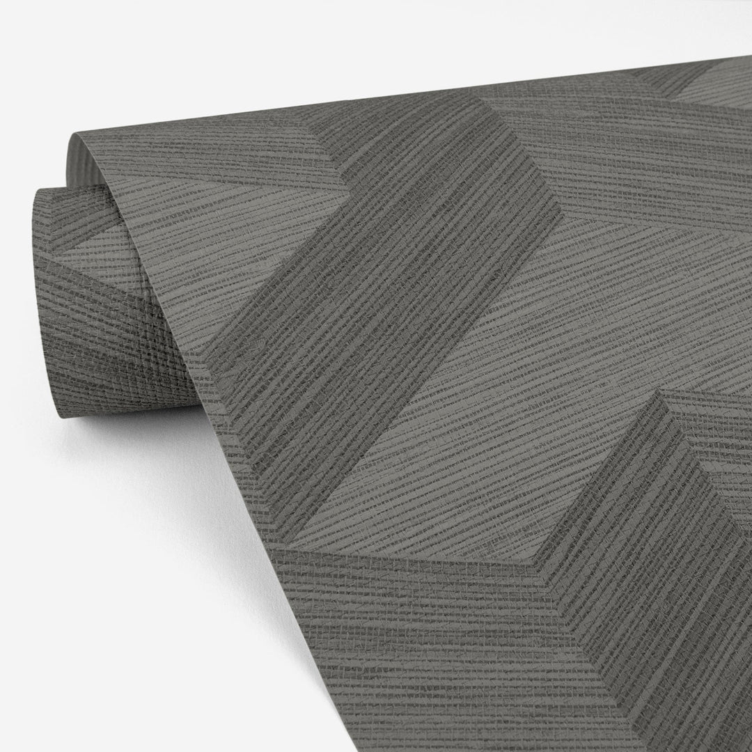 Y Knot Grey Geometric Texture Wallpaper by A-Street Prints Designer