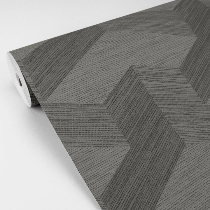 Y Knot Grey Geometric Texture Wallpaper by A-Street Prints Designer