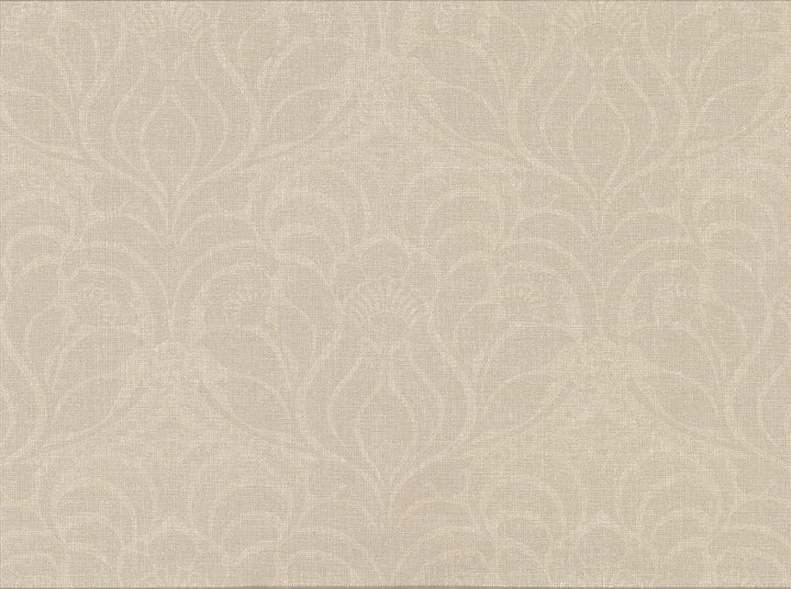 Sandor Cream Damask Wallpaper by Warner Designer Cortina IV Covers about 60.8 square feet 27-in by 27-ft long roll Unpasted 18 - Swanky Fabrics -