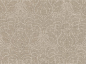 Warner Wallpaper Sandor Light Brown Damask