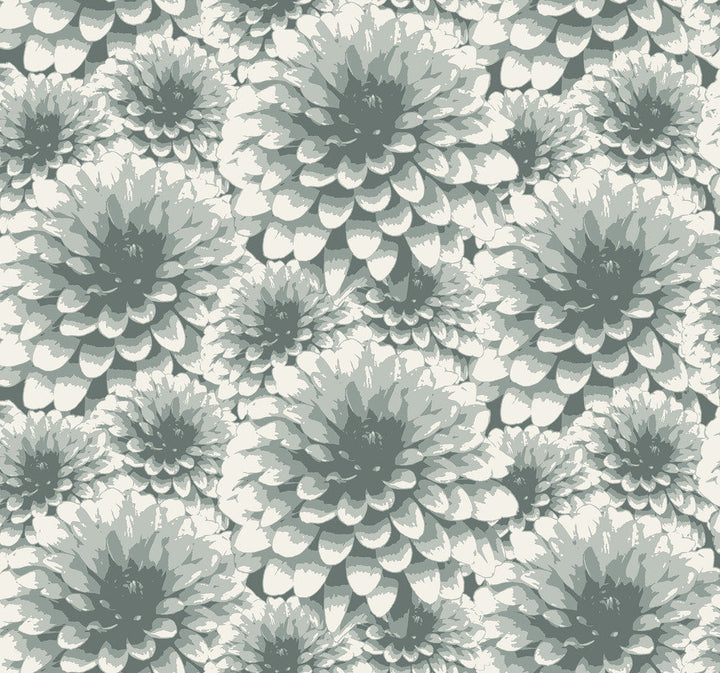Umbra Teal Floral Wallpaper by A-Street Prints Designer Equinox Covers about 60.8 square feet 27-in by 27-ft long roll Unpasted 12.6 - Swanky Fabrics -