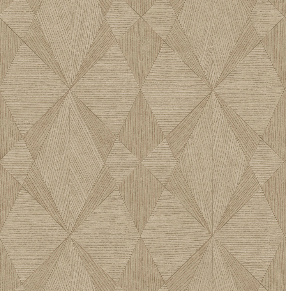 Intrinsic Light Brown Textured Geometric Wallpaper by Decorline Designer Architecture Covers about 56.4 square feet 20.5-in by 33-ft long roll Unpasted 20.9 - Swanky Fabrics -