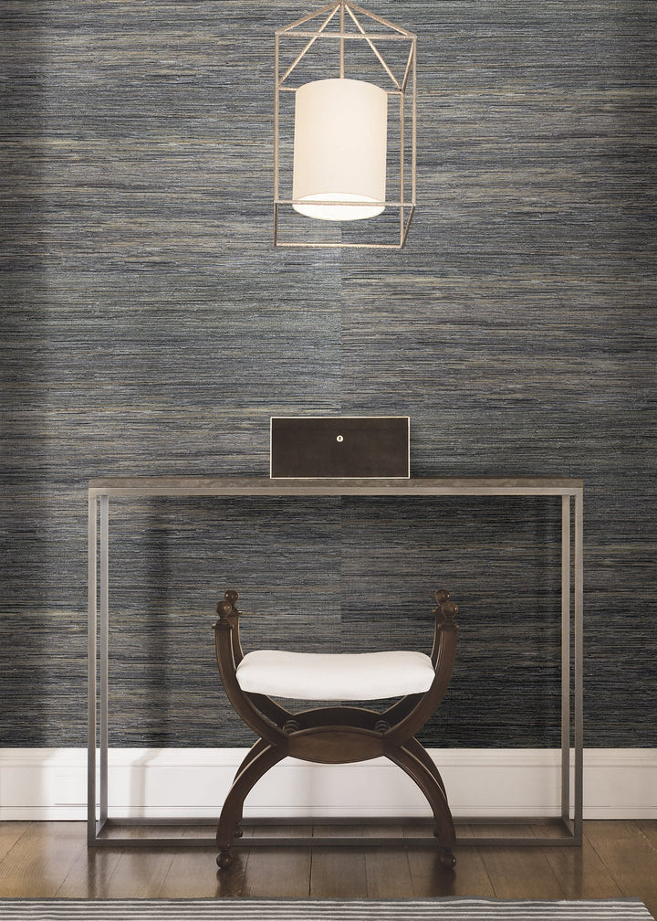 Fujian Silver Grasscloth Wallpaper by A-Street Prints Designer