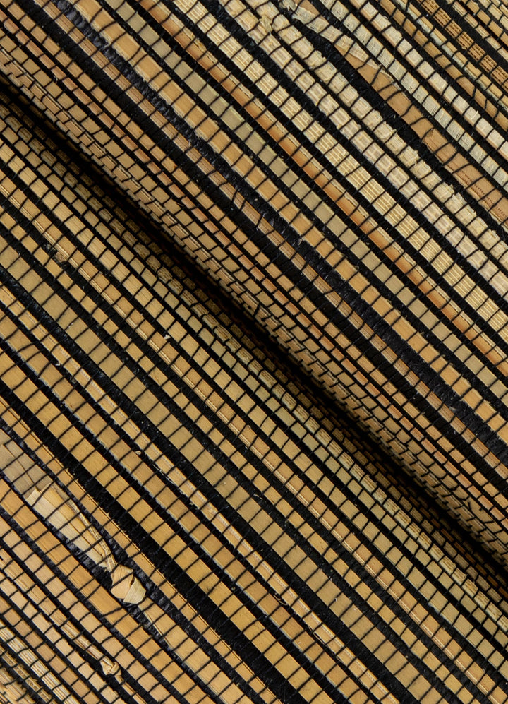 Mayleen Black Grasscloth Wallpaper by A-Street Prints Designer