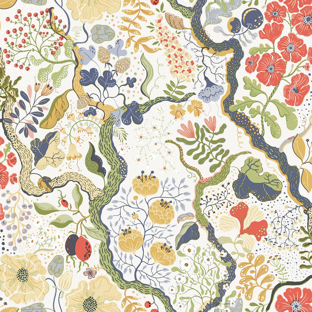 Ann Green Floral Vines Wallpaper by A-Street Prints Designer