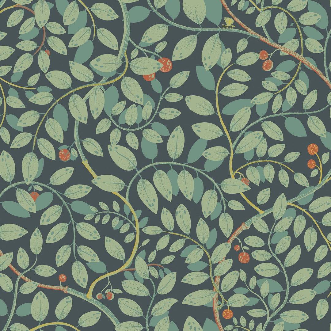 Kirke Turquoise Leafy Vines Wallpaper by A-Street Prints Designer