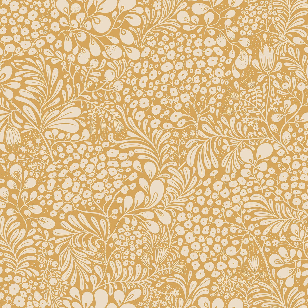 Siv Mustard Botanical Wallpaper by A-Street Prints Designer
