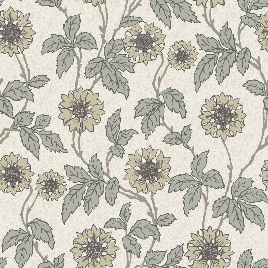 Leilani White Floral Wallpaper by A-Street Prints Designer