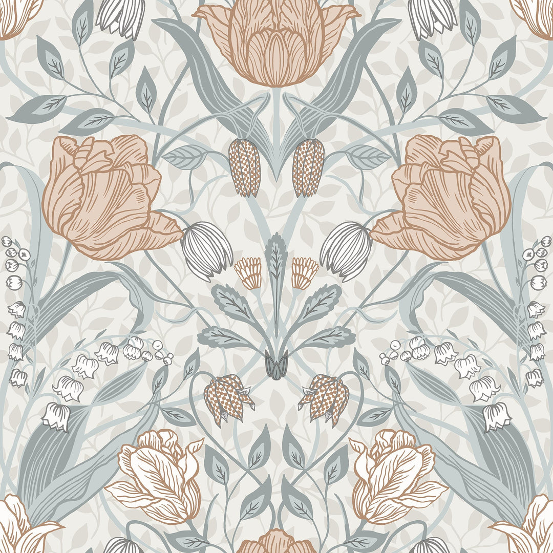 Tulipa Off White Floral Wallpaper by A-Street Prints Designer