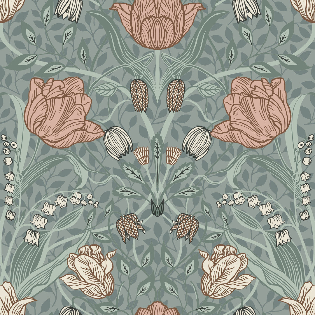 Tulipa Sage Floral Wallpaper by A-Street Prints Designer