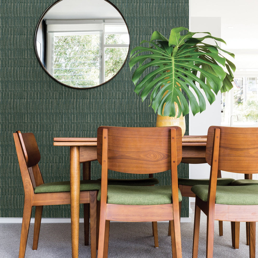 Brixton Green Texture Wallpaper by A-Street Prints Designer