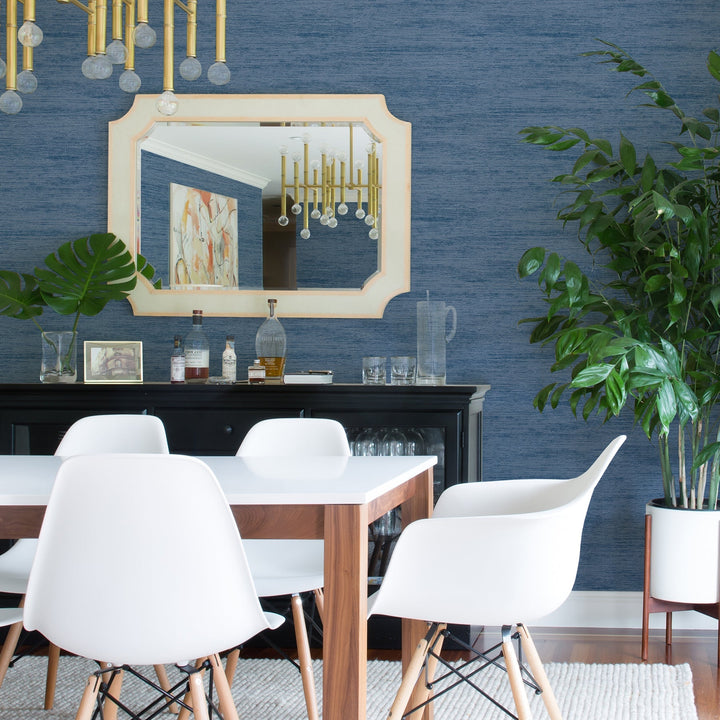 Lindsay Denim Chenille Wallpaper by A-Street Prints Designer