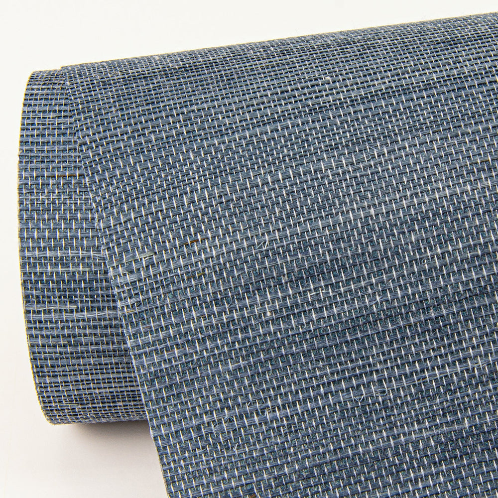 Victoria Indigo Sisal Grasscloth Wallpaper by A-Street Prints Designer