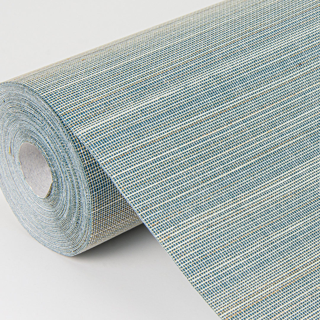 Mai Turquoise Abaca Grasscloth Wallpaper by A-Street Prints Designer