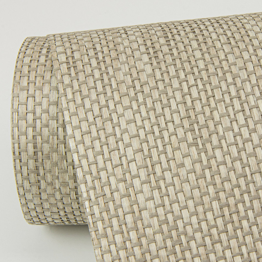 Jia Taupe Paper Weave Grasscloth Wallpaper by A-Street Prints Designer