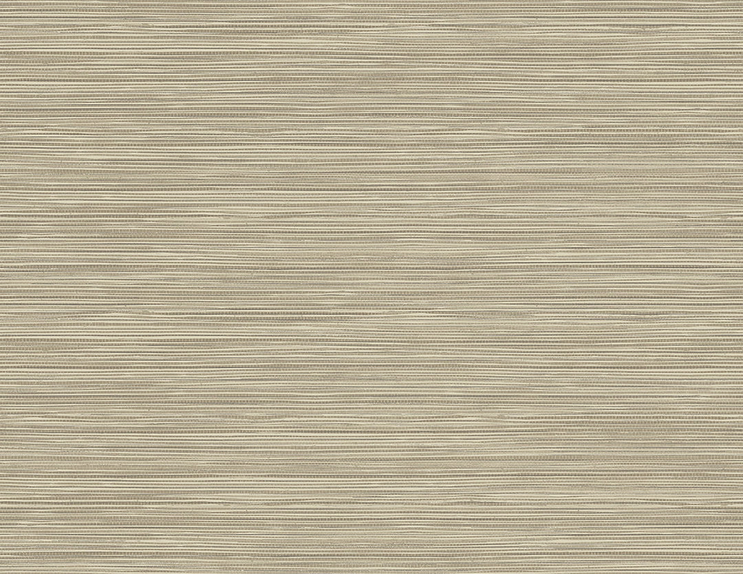 Bondi Beige Grasscloth Texture Wallpaper by Warner Designer