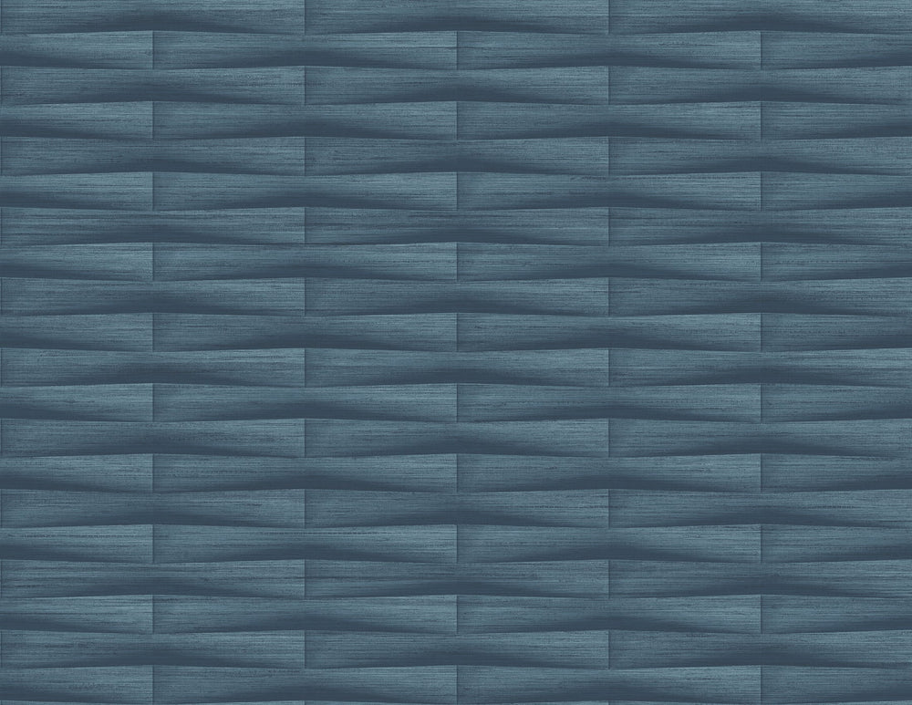Gator Blue Geometric Stripe Wallpaper by A-Street Prints Designer