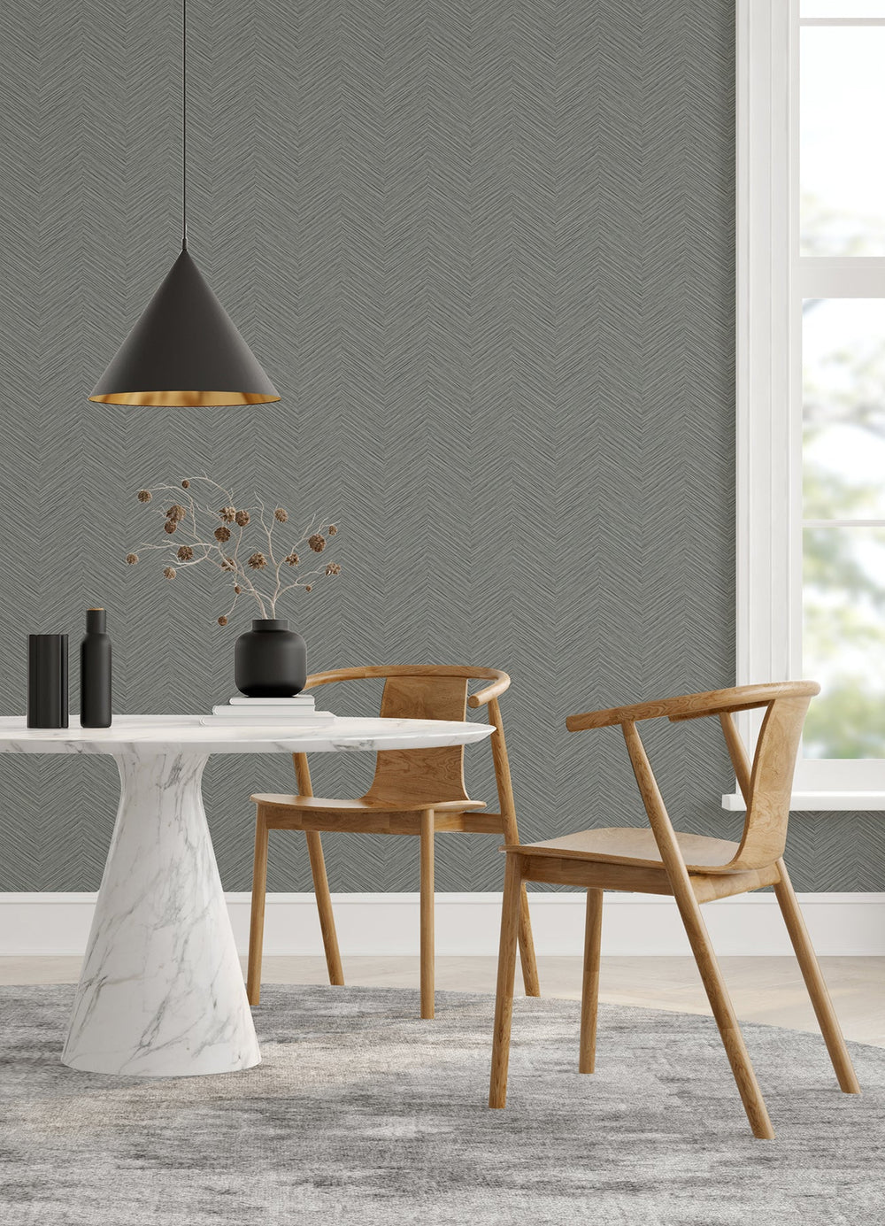Apex Grey Weave Wallpaper by A-Street Prints Designer