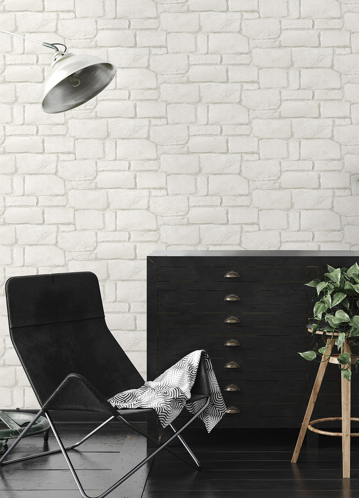 Casablanca Ivory Stone Wallpaper by A-Street Prints Designer
